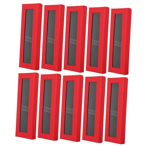 VILLFUL 10 Stück Rote Stiftbox Geschenkbox mit Sichtfenster Aufbewahrung für Füllfederhalter und Kleine Gegenstände Vielseitig Einsetzbar für und Präsentationen VILLFUL 10 Stück Rote Stiftbox Geschenkbox mit Sichtfenster Aufbewahrung für Füllfederhalter und Kleine Gegenstände Vielseitig Einsetzbar für und Präsentationen von VILLFUL