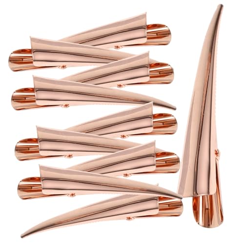 VILLFUL 10 Stück Teiliges Große Metall Haarspangen in Roségold Professionelle Friseurzubehör Haarclips für Präzises Abteilen und Styling Leichte Damen Haarklammern für Salon und Zuhause von VILLFUL