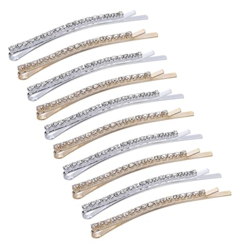VILLFUL 10 Stück Teiliges Haarnadeln mit Strasssteinen Glänzende Bobby Pins Eleganter Haarschmuck für Frauen Geeignet für Hochzeit Party Geburtstag Vielseitige Haarklammern für Festliche von VILLFUL