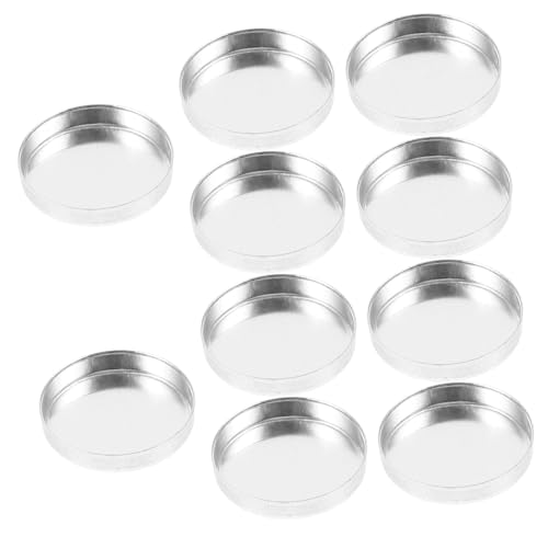 VILLFUL 10 Stück Teiliges Kleine Runde Lidschattenpfannen Aluminium Leer Wiederverwendbar DIY Make Up Tray für Individuelle Lidschatten und Kosmetik Kompakt Leicht Tragbar von VILLFUL