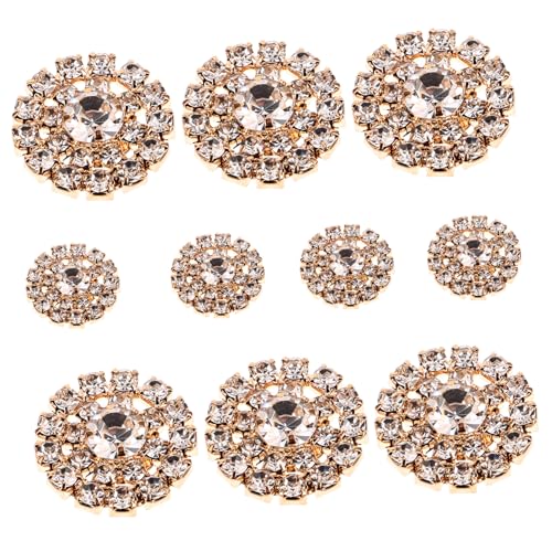 VILLFUL 10 Stück Teiliges Runde Strass Ziernieten aus Langlebigem Legierungsmetall Funkelnde Charms zum Dekorieren von Kleidung Haaraccessoires Brautschmuck und DIY Projekten VILLFUL 10 Stück Teiliges Runde Strass Ziernieten aus Langlebigem Legierungsmetall Funkelnde Charms zum Dekorieren von Kleidung Haaraccessoires Brautschmuck und DIY Projekten von VILLFUL