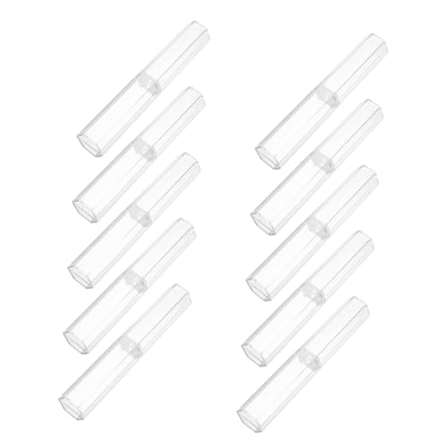 VILLFUL 10 Stück Transparente Sechseckige Stiftbox Leichte Kunststoff Pen Display Box mit Abnehmbaren Enden Praktisch und Sicher als Geschenkverpackung für Füllfederhalter Kugelschreiber von VILLFUL