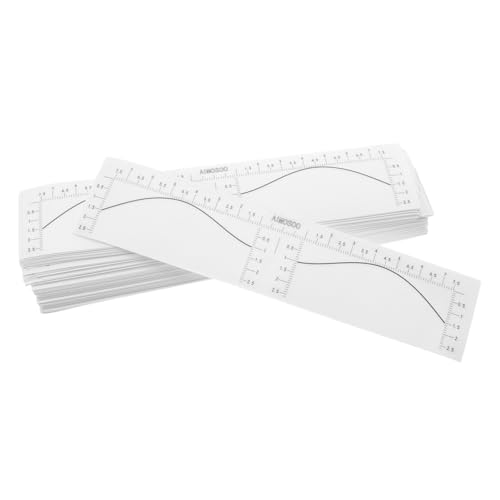 VILLFUL 100 Stück Einweg Augenbrauen Aufkleber Klebende Messschablonen für Präzise Augenbrauen Vermessung und Positionierung Einfache Anwendung für DIY Make Up und Professionelle Kosmetik von VILLFUL