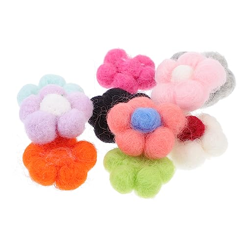 VILLFUL 10stücke Filzblumen Broschen Bunte Handgemachte Accessoires Für Haarbänder Dekorationen Und Kleidung Für Kreative Bastelprojekte Und von VILLFUL