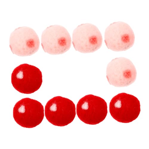 VILLFUL 10stücke Wollfilzkugeln Für Haarspangen Diy-dekorative Bastelkugeln Kleine Wollfilzkugeln Zum Filzen Und Dekorieren von VILLFUL
