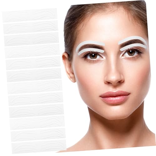 VILLFUL 12 Blatt Teiliges Augenbrauen schablonen Weichem Papier Selbstklebende Brow Shaping Sticker für Präzises Formen Vielseitig für Make up Tattoo und Reise Sicher und Angenehm zu von VILLFUL