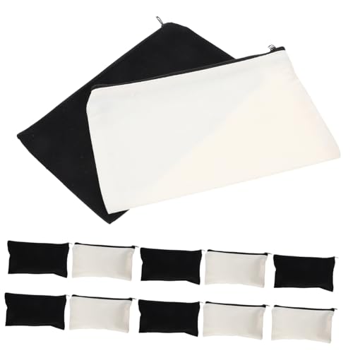 VILLFUL 12stücke Teiliges Leere Canvas Taschen Mit Reißverschluss Für Heat Transfer Kosmetiktaschen Sublimierbare Make-up Beutel Für Und Aufbewahrung Von Kleinigkeiten von VILLFUL