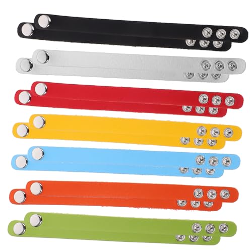 VILLFUL 14-teiliges Blankes Lederarmband Verstellbares Design Gravurarmband Zum Selbermachen Dekorativ Und Praktisch von VILLFUL
