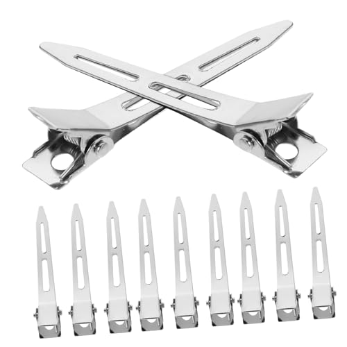 VILLFUL 2 Boxen Edelstahl Krallenklammern Entenschnabel Haarklammern Für Frauen Und Mädchen Entenschnabel Clip Für Frauen Kleine von VILLFUL