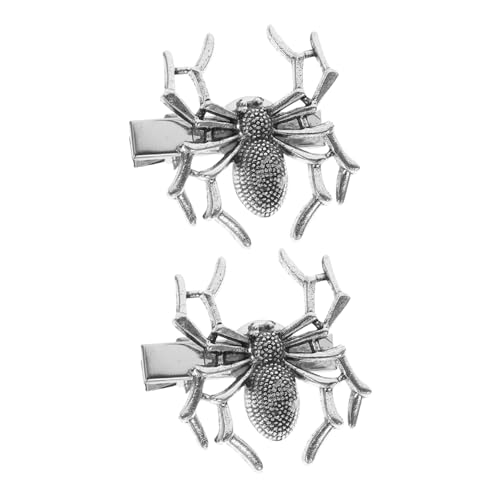 VILLFUL 2 Halloween Haarspangen mit Spinnen Dekor Punk Haarclips aus Langlebiger Legierung Haarschmuck für Mädchen für Kostüm Karneval Party und Cosplay VILLFUL 2 Halloween Haarspangen mit Spinnen Dekor Punk Haarclips aus Langlebiger Legierung Haarschmuck für Mädchen für Kostüm Karneval Party und Cosplay von VILLFUL
