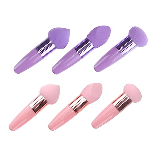 VILLFUL 2 Sätze Handgehaltene Makeup Pens mit Weichen Schwämmen Praktische Foundation Pinsel für Feuchtes und Trockenes Auftragen Geeignet für Frauen Zuhause und Beauty Salon und von VILLFUL
