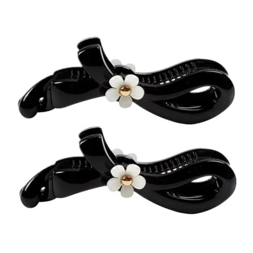 VILLFUL 2 Stück Bananen haarclips mit Blumenmotiv Modische Rutschfeste Haarklammern für Damen und Mädchen Eleganter Pferdeschwanz halter Langlebiges Vielseitiges Haar accessoire für Jeden von VILLFUL
