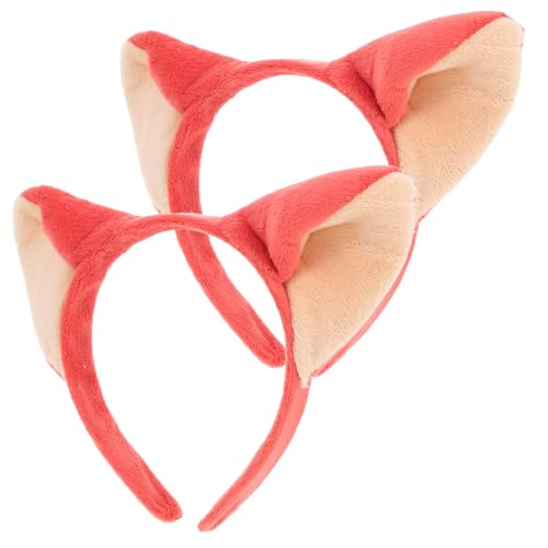 VILLFUL 2 Stück Fuchs Ohren Stirnband Teiliges Niedliches Tierohren Haarreif für Mädchen Cosplay Kostüm Party Zubehör Fasching Halloween von VILLFUL