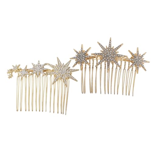 VILLFUL 2 Stück Haarkämme für Damen mit Strassbesatz Metall Haarkamm zum Hochstecken Leichter Brautschmuck für Hochzeit Engagement Abendveranstaltung Eleganter Haarschmuck für Frauen und von VILLFUL