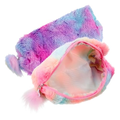 VILLFUL 2 Stück Plüsch Stiftbeutel Hübscher Bleistiftbeutel Einhorn Kosmetiketui Kulturbeutel Kosmetiktasche Schreibwaren Aufbewahrungsbeutel Tasche Für Stifte Make Up Tasche von VILLFUL