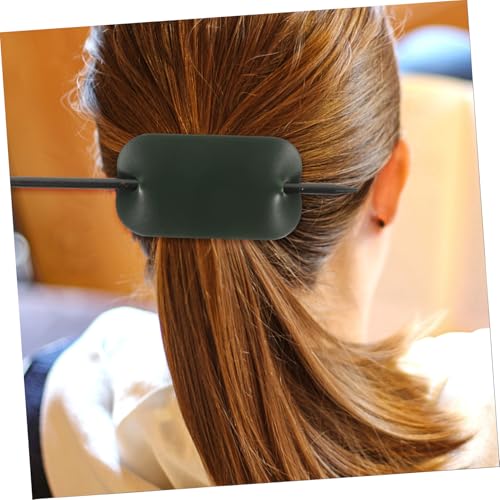 VILLFUL 2 Stück Pu leder Haarklammern Grün und Weinrot Modische Ponytail für Damen Vielseitiger Haarschmuck mit Stab Leicht Verstellbar für Alltag Party Hochzeit und Formelle Anlässe von VILLFUL