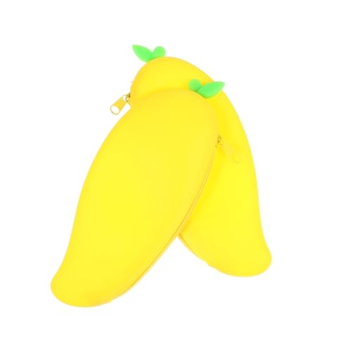 VILLFUL 2 Stück Silikon Stifteetui Bunte Federmäppchen Leichtes Kreatives Schreibwaren Organizer mit Reißverschluss für Schule Familie Freunde von VILLFUL