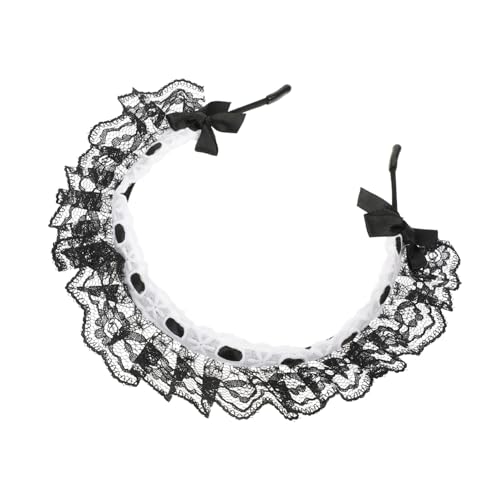 VILLFUL 2 Stück Spitzen haarreif mit Schleife Langlebiges Design Geeignet für Hochzeit Party Performance Festlicher Kopfschmuck für Damen Bequem und Haarschonend von VILLFUL