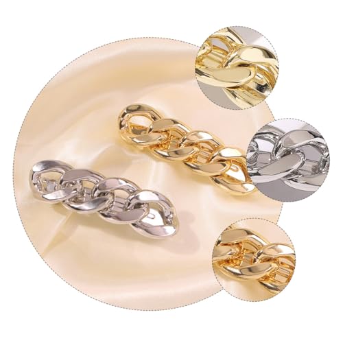 VILLFUL 2 Stück Stylische Haarspangen Goldfarbene Legierung Kettenform Langlebige Haarklammern für Damen und Mädchen Geeignet für Party Hochzeit Alltag und Festliche Zufällige Farbe von VILLFUL