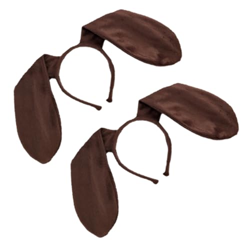 VILLFUL 2 Stück Teiliges Dackel ohren Haarreif Kostüm Haarreife für Karneval Fasching Party Stirnband Langlebig und Farbbeständig für Besondere Anlässe von VILLFUL