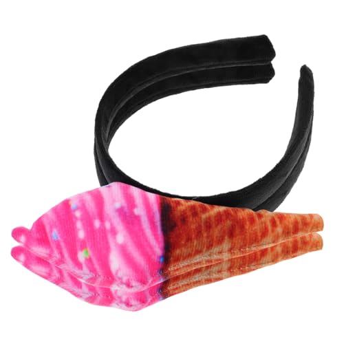 VILLFUL 2 Stück Teiliges Eiscreme Stirnband für Party und Cosplay Rutschfester Haarschmuck Süßes Haaraccessoire für Frauen für Halloween Make Up und Gesichtsreinigung von VILLFUL