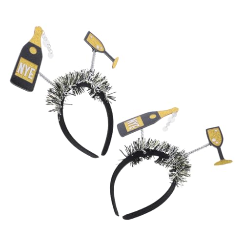 VILLFUL 2 Stück Teiliges Neujahrs Glitzernde Party kopfbedeckung aus Robustem Kunststoff Festliches Accessoire für Damen Stilvoller Silvester Neujahrs schmuck für Fotorequisiten und VILLFUL 2 Stück Teiliges Neujahrs Glitzernde Party kopfbedeckung aus Robustem Kunststoff Festliches Accessoire für Damen Stilvoller Silvester Neujahrs schmuck für Fotorequisiten und von VILLFUL