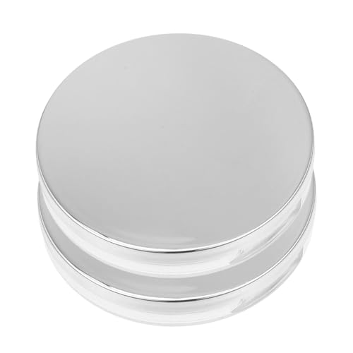 VILLFUL 2 Stück Teiliges Ultra Dünne Puderdose mit Spiegel und Schwamm Auslaufsicherer Kompakter Lose Pulverbehälter für Damen Tragbare Make up Aufbewahrung für Reisen und Alltag von VILLFUL