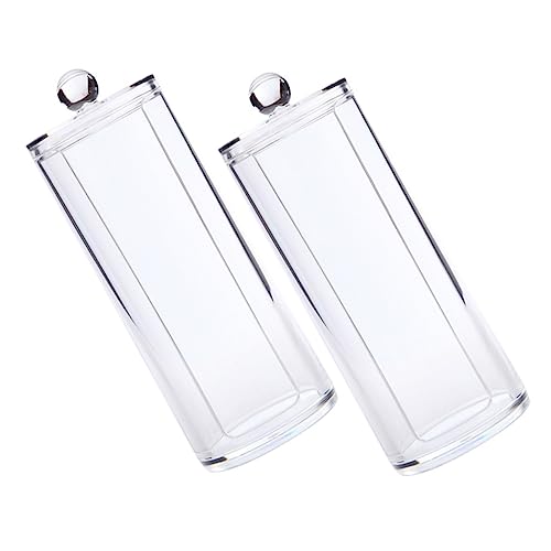 VILLFUL 2 Stück Transparenter Aufbewahrungsbox für Haar Accessoires Kosmetik Organizer mit Deckel für Haargummis und Make Up Design Platzsparend für Aller Altersgruppen von VILLFUL