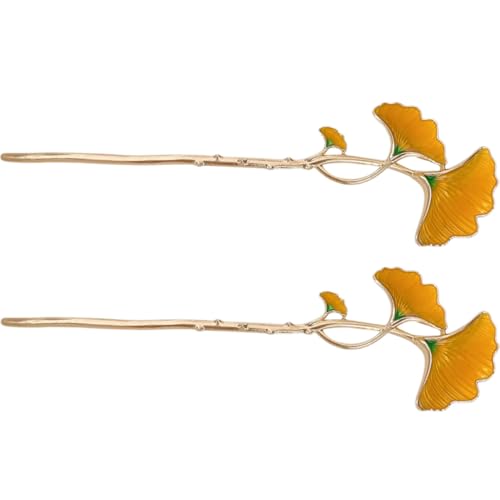 VILLFUL 2 Stück Vintage Haarnadel Ginkgoblatt Haarstab für Damen Glatte Leichte Haarnadeln zum Fixieren von Duttfrisuren Eleganter Haarschmuck Passend zu Hanfu und Verschiedenen VILLFUL 2 Stück Vintage Haarnadel Ginkgoblatt Haarstab für Damen Glatte Leichte Haarnadeln zum Fixieren von Duttfrisuren Eleganter Haarschmuck Passend zu Hanfu und Verschiedenen von VILLFUL