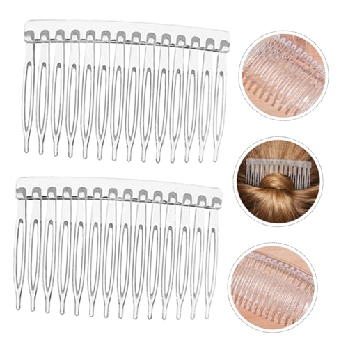 VILLFUL 20 Stck Transparentes Haarkamm Teilig Kunststoff Einsteckkamm für Braut und Mädchen Haarschmuck Vielseitiger Haarkamm für Hochzeit Party und Alltag Modisch und Langlebig von VILLFUL