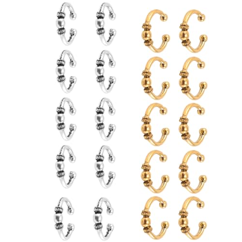 VILLFUL 20 Stück Teiliges Haarschmuck Langlebiger Legierung Kleine Haarspangen mit Ring design Glänzend und Stilvoll für DIY Zopf accessoires und Haarklammern für Damen von VILLFUL