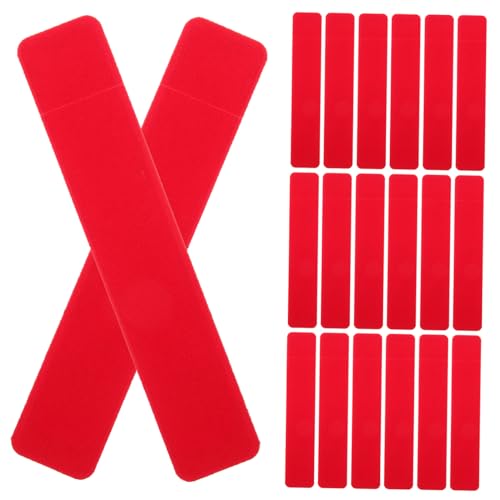 VILLFUL 20 Stück Teiliges Stiftschutz mit Weicher Filzeinlage Robustes Tragbares Federhalter Etui in Rot Kratzfestes Organizer Etui für Füllfederhalter und Schreibgeräte als und Schutz von VILLFUL