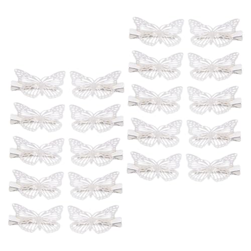 VILLFUL 20 Stück Teiliges Vintage Schmetterling Haarklammern aus Langlebigem Material Hohlgearbeitetes Design Rutschfeste Haarspangen für Damen für Party Hochzeit Festival und Alltag von VILLFUL