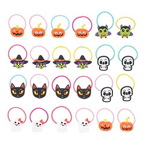 VILLFUL 24 Stück Stirnband Haarschmuck Krawatte Wow Schwarz Lockig Haargummis Damen Haarbänder Haarschmuck Für Mädchen Halloween Mädchen von VILLFUL