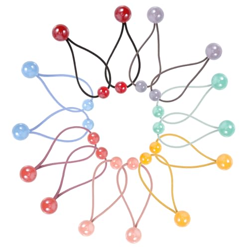 VILLFUL 28 Stck Teiliges Buntes Haargummi Mädchen Elastische Doppelball haarschleifen Weiche Haargummis für Pferdeschwanz und Zöpfe Farbenfrohe Flexible Haarschmuck accessoires für von VILLFUL