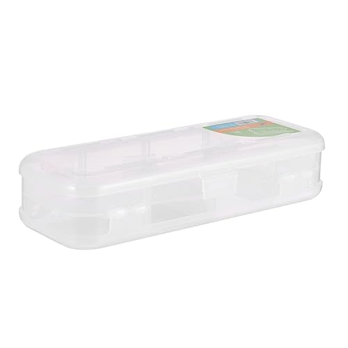 VILLFUL Durchsichtiges Federmäppchen Aus Kunststoff Transparente Stiftebox Mit Doppelter Öffnung Für Schulkinder Leicht Und Praktisch von VILLFUL