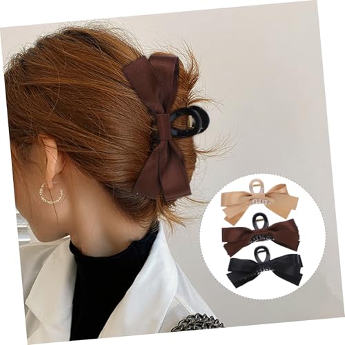 VILLFUL 3 Stck Teiliges Großer Haarklammern mit Schleifen design Rutschfeste Haarklammern für Damen und Mädchen zum Festhalten und Styling Geeignet für Alltag Party und Hochzeit von VILLFUL