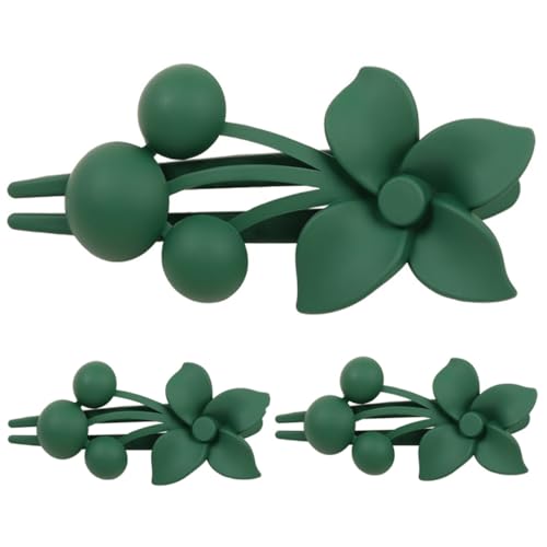 VILLFUL 3 Stück Französische Haarklammern mit Blumenmotiv Robuste Haarklammern für Dünnes und Dickes Haar Langlebige Haarspangen für Damen für Hochzeitsgäste und Elegante Frisuren von VILLFUL