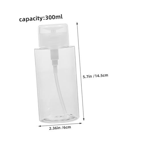 VILLFUL 3 Stück Klare Pumpspender Flaschen aus Kunststoff für Lotion und Nagellackentferner Feiner Sprühmechanismus Hautfreundlich für Make up Entferner und Toner von VILLFUL