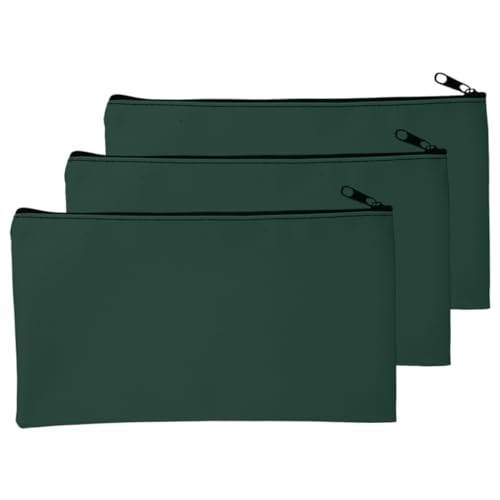 VILLFUL 3 Stück PU Leder Geldtaschen mit Reißverschluss Multifunktionale Bargeld und Belegaufbewahrung Tragbare Geldbörse Organizer für Reisen und Geschäft Sichere und Praktische Cash Bags von VILLFUL