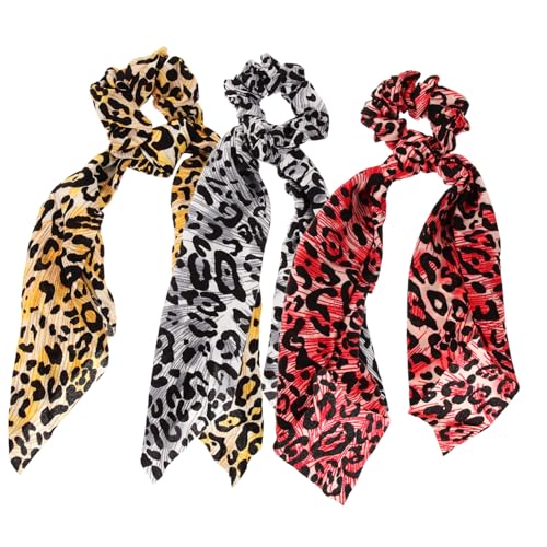 VILLFUL 3 Stück Teiliges Haarbänder mit Flamingo Muster Kreative Ponytail Halter mit Quasten Grüne Haargummis für Damen Modische Haaraccessoires für Alltag und Party von VILLFUL