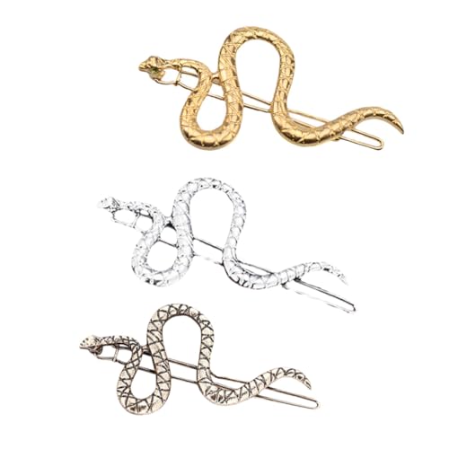 VILLFUL 3 Stück Teiliges Haarnadeln Schlangenform aus Langlebiger Modische Haarspangen für Damen Gold Silber und Antik Gold Kreatives Haarschmuck für Alltag und Besondere Anlässe von VILLFUL