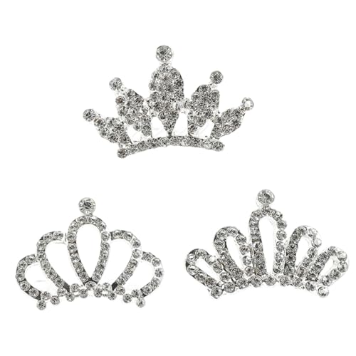 VILLFUL 3 Stück Teiliges Mädchen Haarkamm mit Funkelnden Strass Diadem Modischer Haarschmuck für Geburtstage und Fotoshootings Bequemes Haarschmuck Accessoire für Stilvolle von VILLFUL