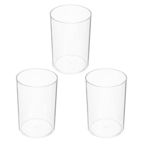 VILLFUL 3 Stück Transparenter Acryl Stiftehalter Robuster Stifteköcher für Schreibtisch Vielseitiger Organizer für Büro Schule Studenten und Make up Pinsel Eleganter Behälter zur von VILLFUL