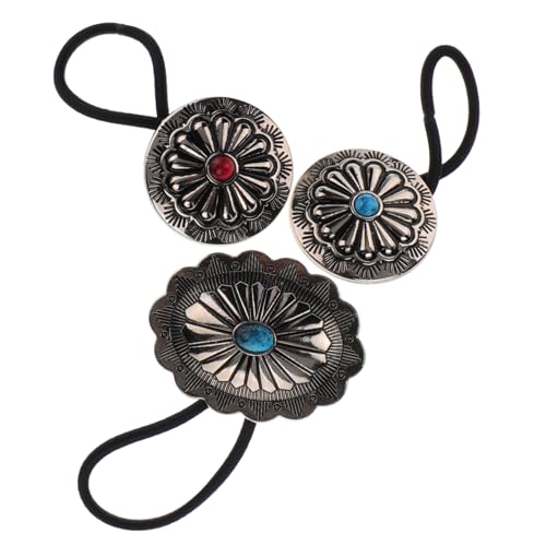 VILLFUL 3 Stück Vintage Haargummis Metall Haarschmuck für Frauen und Mädchen Elastische Haargummis für Mittellanges Langes Haar Ponytail Halter Geeignet für Alltag Yoga und Party von VILLFUL