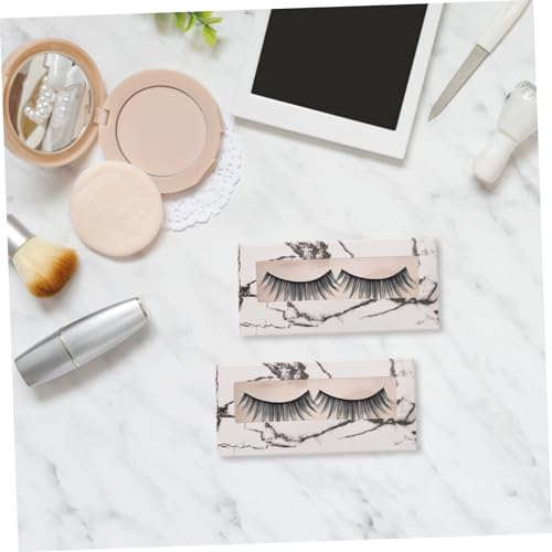 VILLFUL 30 Stück Teiliges Leere Wimpernbox aus Langlebigem Papier mit Klarem Deckel Tragbarer Wimpernhalter Leicht zu Öffnen Schließen Idealer Organizer für Falsche Wimpern und von VILLFUL