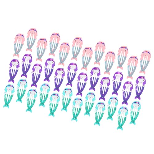 VILLFUL 36 Stck Teiliges Meerjungfrau Haarschmuck für Mädchen Bunte Metall Haarclips Rutschfeste Haarklammern für Erwachsene für Partys Geburtstage und Festliche Anlässe von VILLFUL