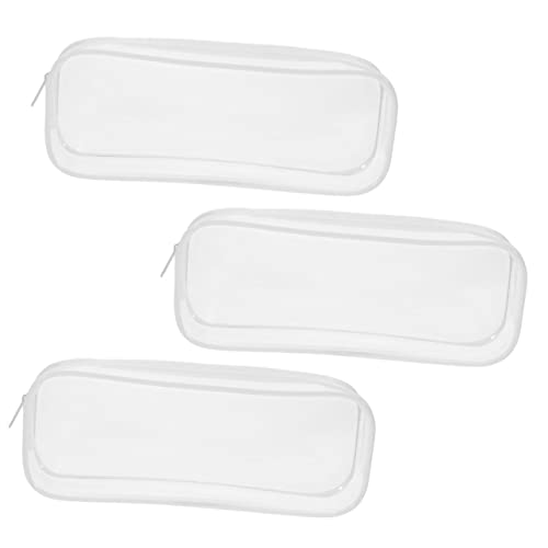 VILLFUL 3Pcs Reisegepäck Practical Exams Klar Storage Bleistiftbeutel Für Federmäphen Toilettenartikel Durchsichtige Multi Functional Stift Büro Stücke Mit School Portable von VILLFUL
