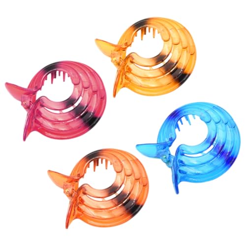 VILLFUL 4 Stück Bunte Runde Haarklammern für Frauen Stabile Kunststoff Haarspangen Modische Haarschmuck Clips für Styling und Alltag Bequem und Langlebig Vielseitig für Makeup und von VILLFUL