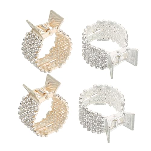 VILLFUL 4 Stück Metall Haarspangen mit Funkelnden Strasssteinen Glänzende Haarklammern für Hohen Pferdeschwanz Sicherer Dekorative Haaraccessoires für Frauen bei Alltag und Festen VILLFUL 4 Stück Metall Haarspangen mit Funkelnden Strasssteinen Glänzende Haarklammern für Hohen Pferdeschwanz Sicherer Dekorative Haaraccessoires für Frauen bei Alltag und Festen von VILLFUL
